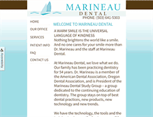 Tablet Screenshot of marineaudental.com